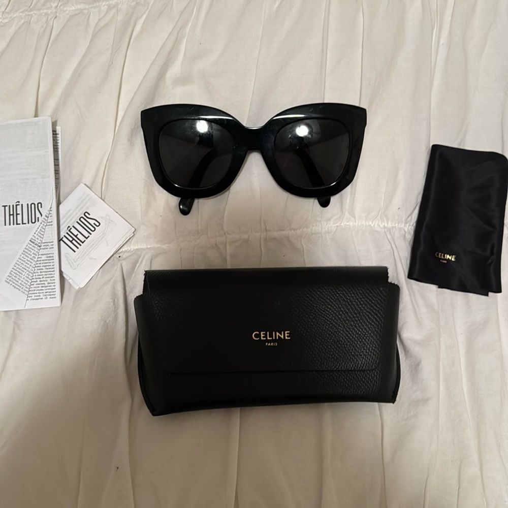 Celine Black oversized CL4005FN butterfly sunglasses